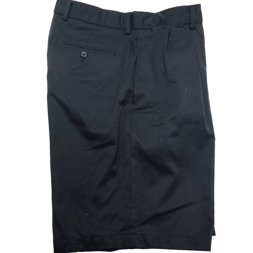 Daniel‎ Cremieux Golf Shorts Mens 36 Black Chino Pleated Casual Comfort